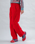 Corduroy Pleated Pants Red