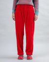 Corduroy Pleated Pants Red