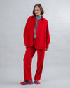 Corduroy Pleated Pants Red