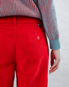 Corduroy Pleated Pants Red