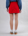 Corduroy Mini Skirt Red