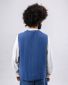 Quilt Vest Man Indigo