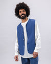 Quilt Vest Man Indigo