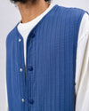 Quilt Vest Man Indigo