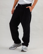 Corduroy Pleated Chino Pants Black