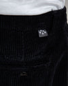 Corduroy Pleated Chino Pants Black