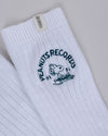 Peanuts Records Deejay Socks White