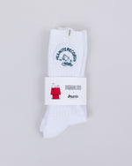 Peanuts Records Deejay Socks White