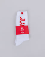 Atari Logo Ribbed Socks White