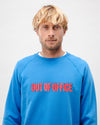Out of Office Cotton Sweatshirt Electric Blue