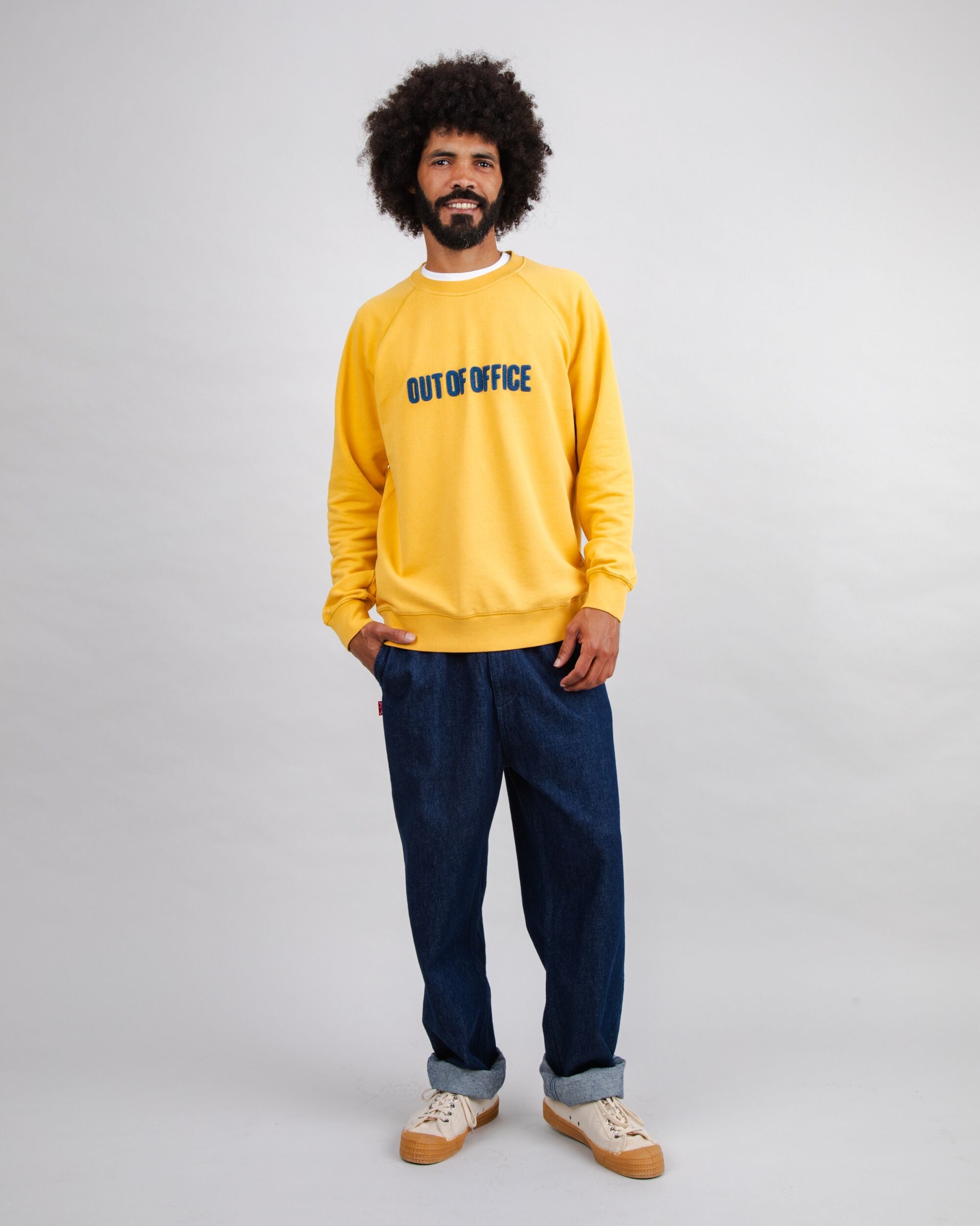 Out of Office Cotton Sweatshirt Yellow