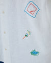Chiringuito Embroidery Aloha Shirt White