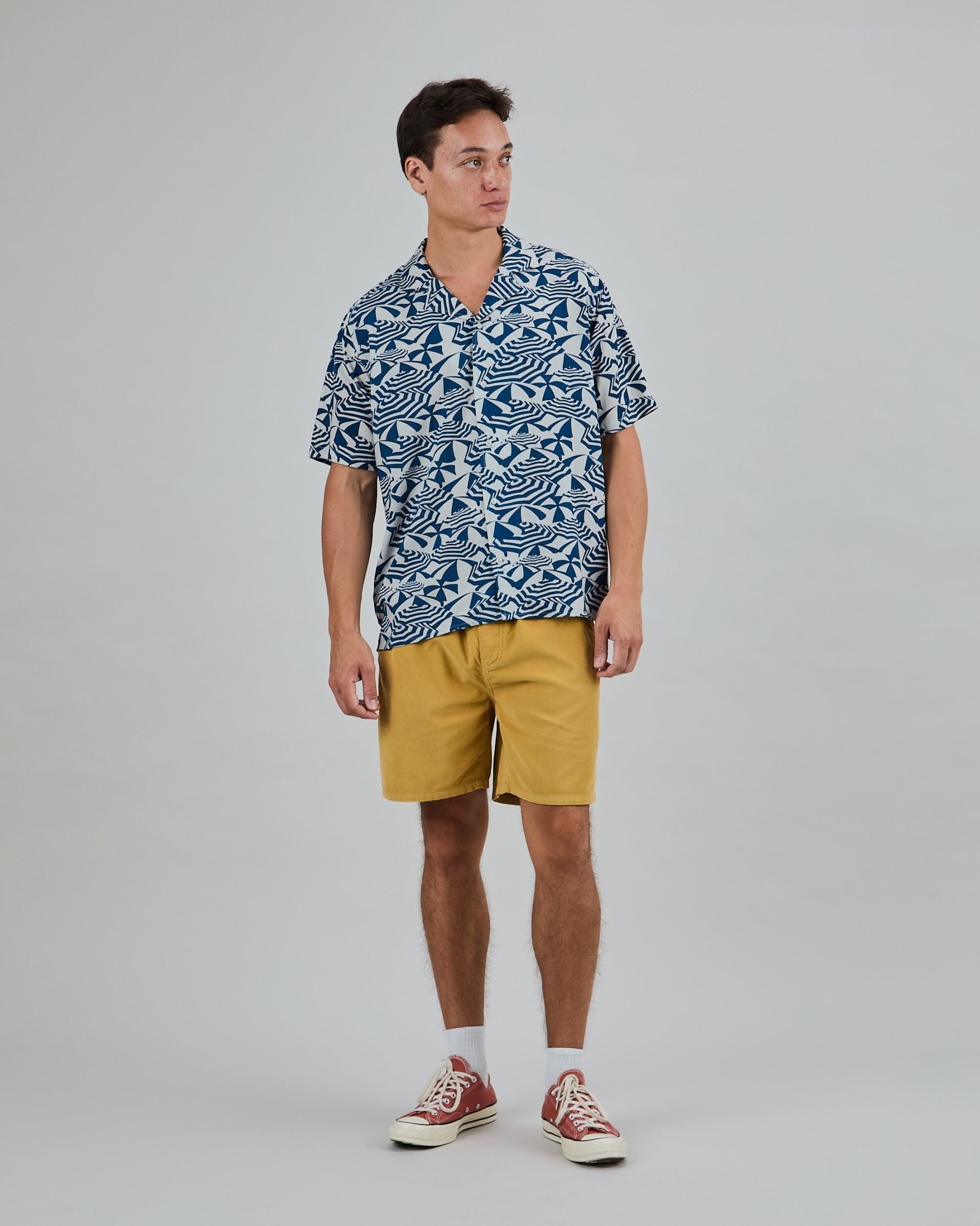Sombrillas Aloha Shirt Blue
