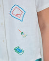 Chiringuito embroidery Aloha Blouse White