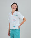 Chiringuito embroidery Aloha Blouse White