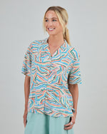 Messy Stripes Aloha Blouse Multicolor