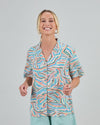 Messy Stripes Aloha Blouse Multicolor