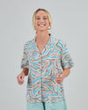 Messy Stripes Aloha Blouse Multicolor