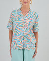 Messy Stripes Aloha Blouse Multicolor