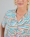 Messy Stripes Aloha Blouse Multicolor