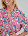 Peanuts Gelato Aloha Blouse Blue