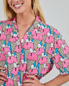 Peanuts Gelato Aloha Blouse Blue