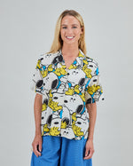 Peanuts Freehugs Aloha Blouse Blue