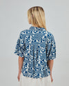 Sombrilla Oversize Cropped Blouse Blue
