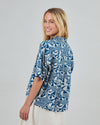 Sombrilla Oversize Cropped Blouse Blue