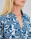 Sombrilla Oversize Cropped Blouse Blue