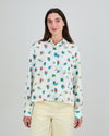 Mini Flower Boxy Blouse Ecru