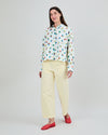 Mini Flower Boxy Blouse Ecru