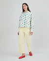 Mini Flower Boxy Blouse Ecru