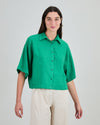 Boxy Squared Blouse Green
