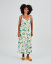 Tropical Pixel Strap Dress Blue