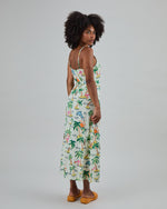 Tropical Pixel Strap Dress Blue