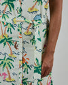 Tropical Pixel Strap Dress Blue