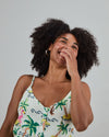 Tropical Pixel Strap Dress Blue