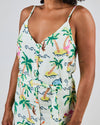 Tropical Pixel Strap Dress Blue