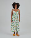 Tropical Pixel Strap Dress Blue