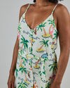 Tropical Pixel Strap Dress Blue