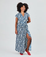 Sombrilla Kimono Dress Blue