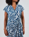 Sombrilla Kimono Dress Blue