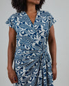 Sombrilla Kimono Dress Blue