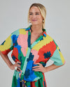 Maxi Flower Oversize Cropped Blouse