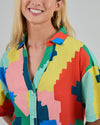 Maxi Flower Oversize Cropped Blouse