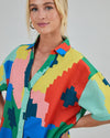 Maxi Flower Oversize Cropped Blouse