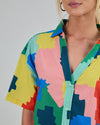 Maxi Flower Oversize Cropped Blouse