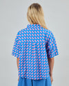 Gum Oversize Cropped Blouse Blue
