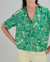 Asis Percales Crocodylus Oversize Cropped Blouse Green